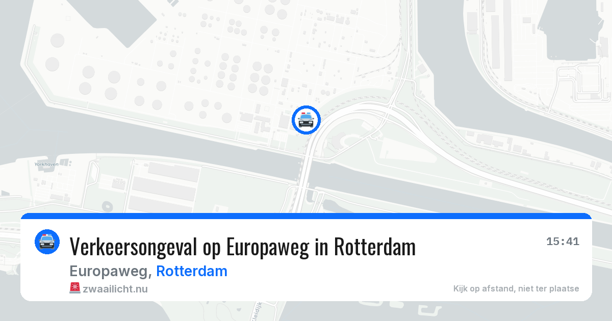 Verkeersongeval op Europaweg in Rotterdam — 26 mrt 2026
