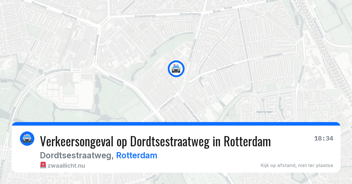Verkeersongeval op Dordtsestraatweg in Rotterdam — 13 jul 2026