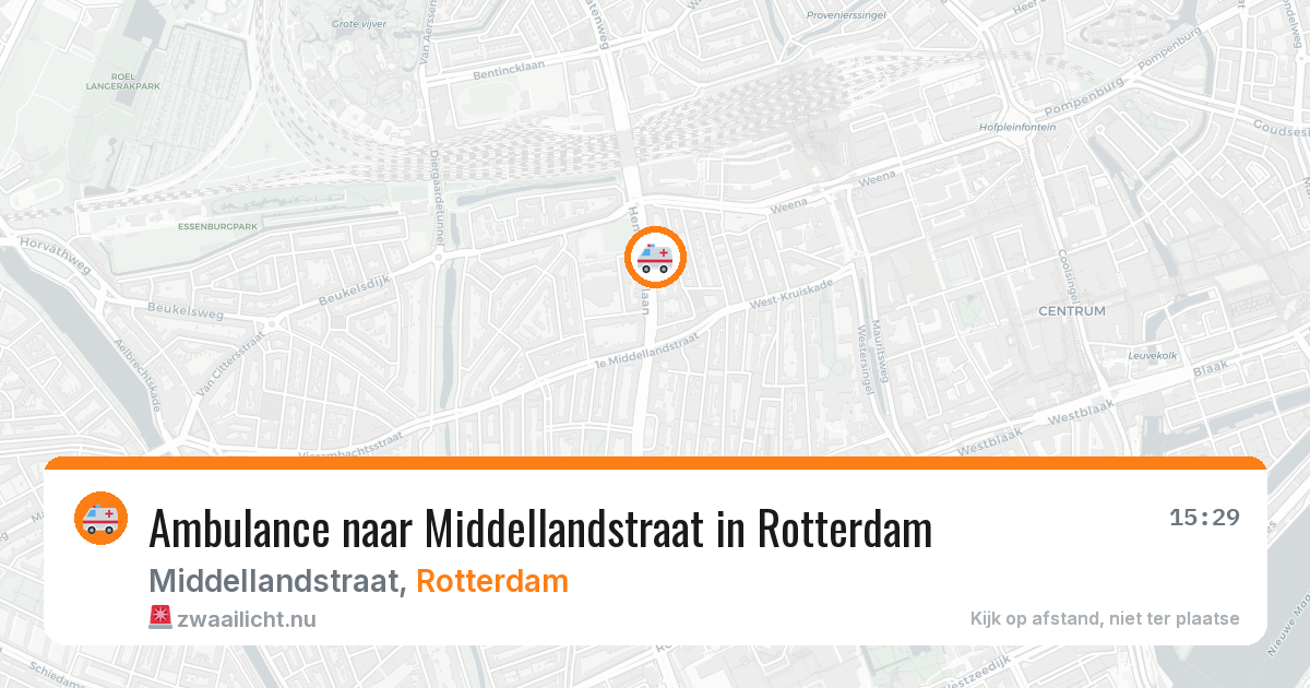 Ambulance naar Middellandstraat in Rotterdam — 30 mei 2026