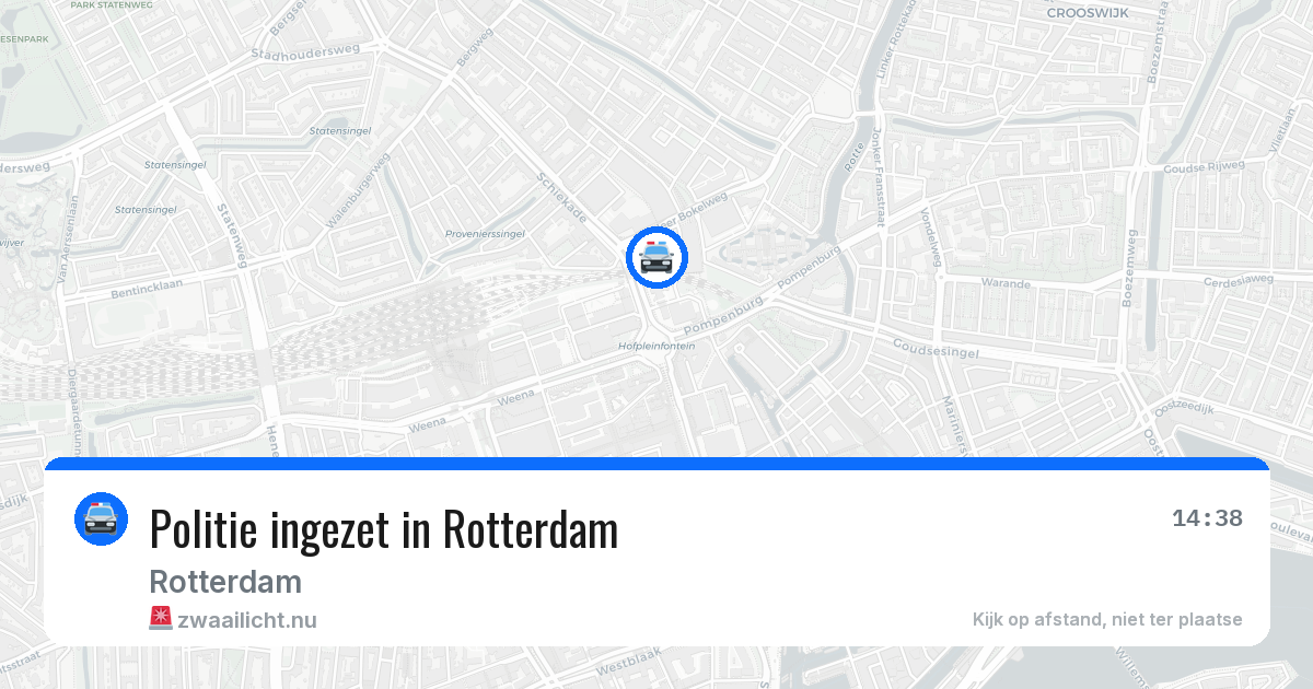 Politie ingezet in Rotterdam — 26 jul 2026 | 🚨 Zwaailicht.nu