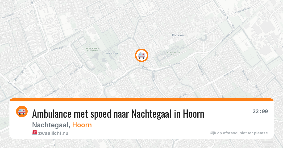 Ambulance met spoed naar Nachtegaal in Hoorn — 10 apr 2026
