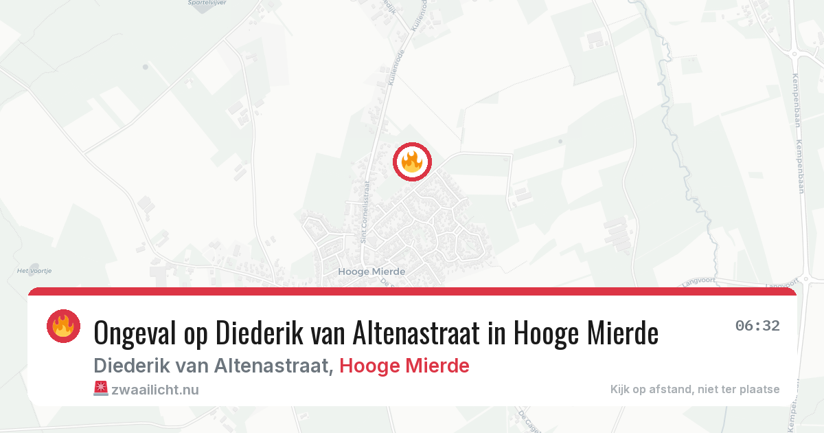 Ongeval op Diederik van Altenastraat in Hooge Mierde — 26 apr 2026