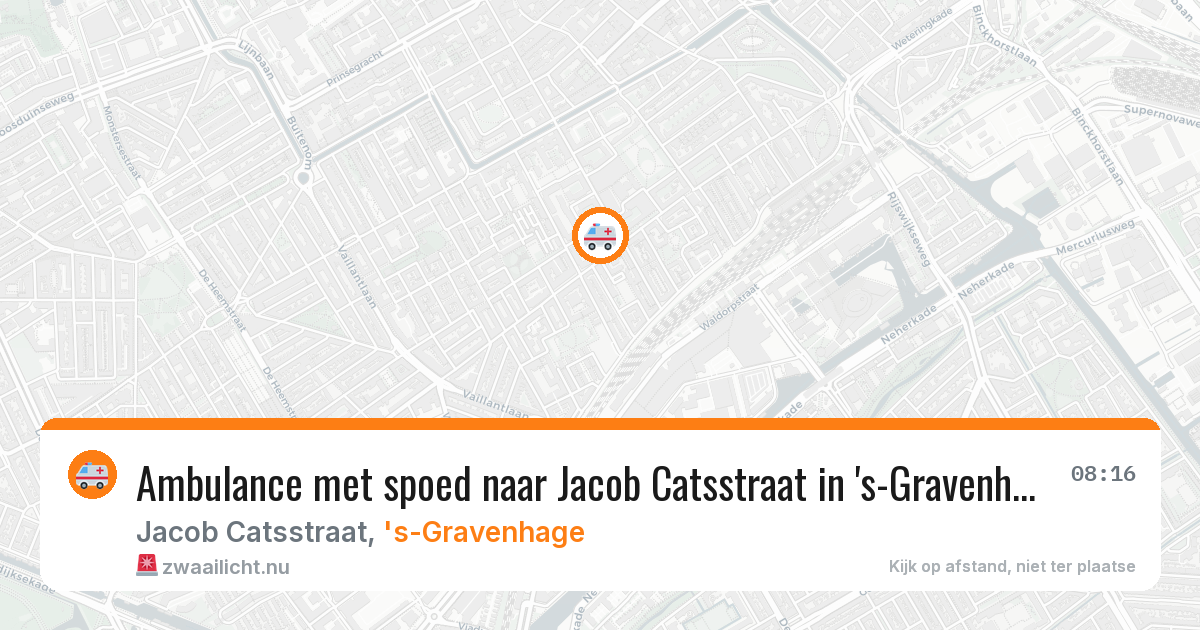 Ambulance met spoed naar Jacob Catsstraat in 's-Gravenhage — 22 jul 2026