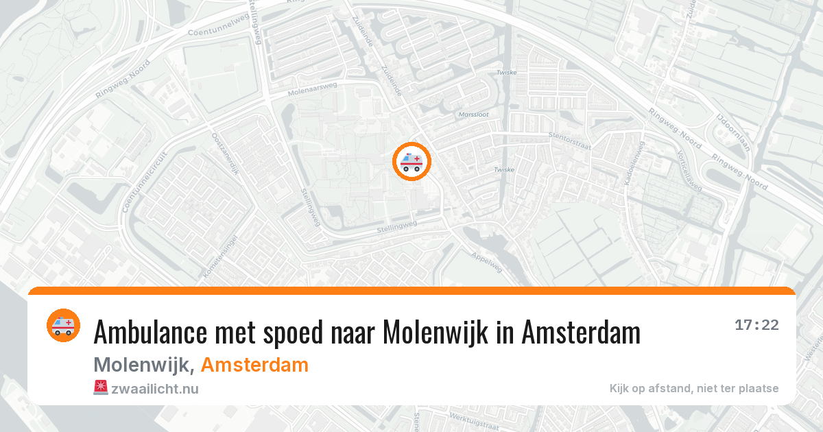 Ambulance met spoed naar Molenwijk in Amsterdam — 8 apr 2026