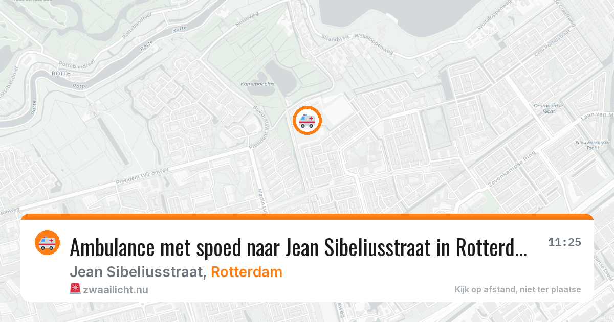 Ambulance met spoed naar Jean Sibeliusstraat in Rotterdam — 22 mei 2026