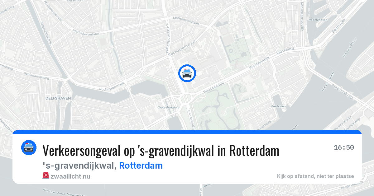 Verkeersongeval op 's-gravendijkwal in Rotterdam — 24 mei 2026