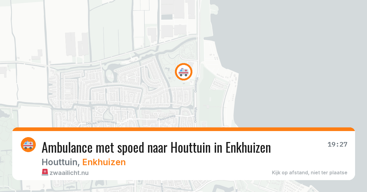 Ambulance met spoed naar Houttuin in Enkhuizen — 16 jul 2026