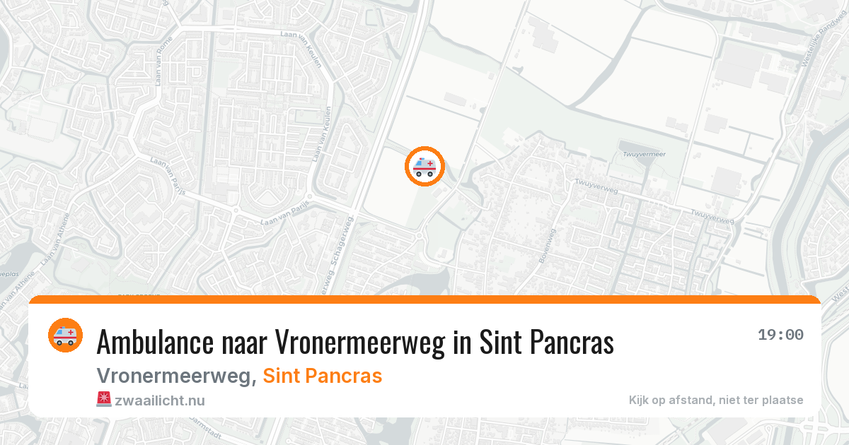 Ambulance naar Vronermeerweg in Sint Pancras — 14 jul 2026