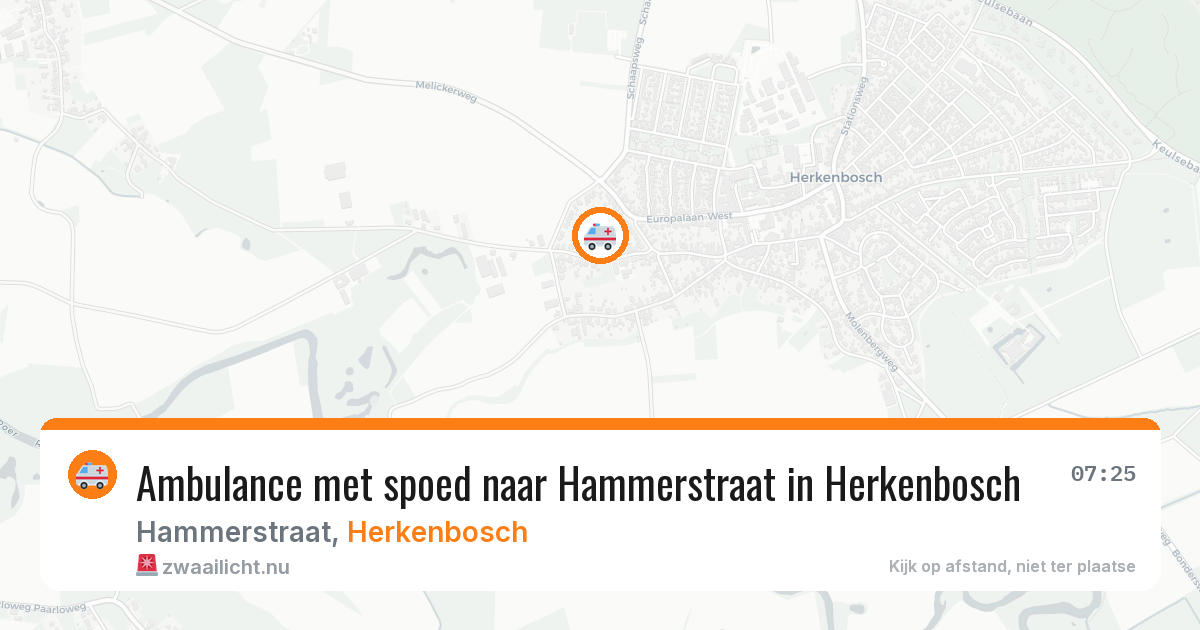 Ambulance met spoed naar Hammerstraat in Herkenbosch — 12 feb 2026