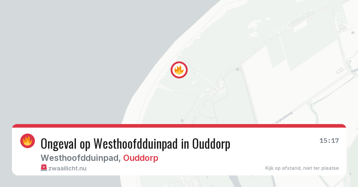 Ongeval op Westhoofdduinpad in Ouddorp — 14 jul 2026