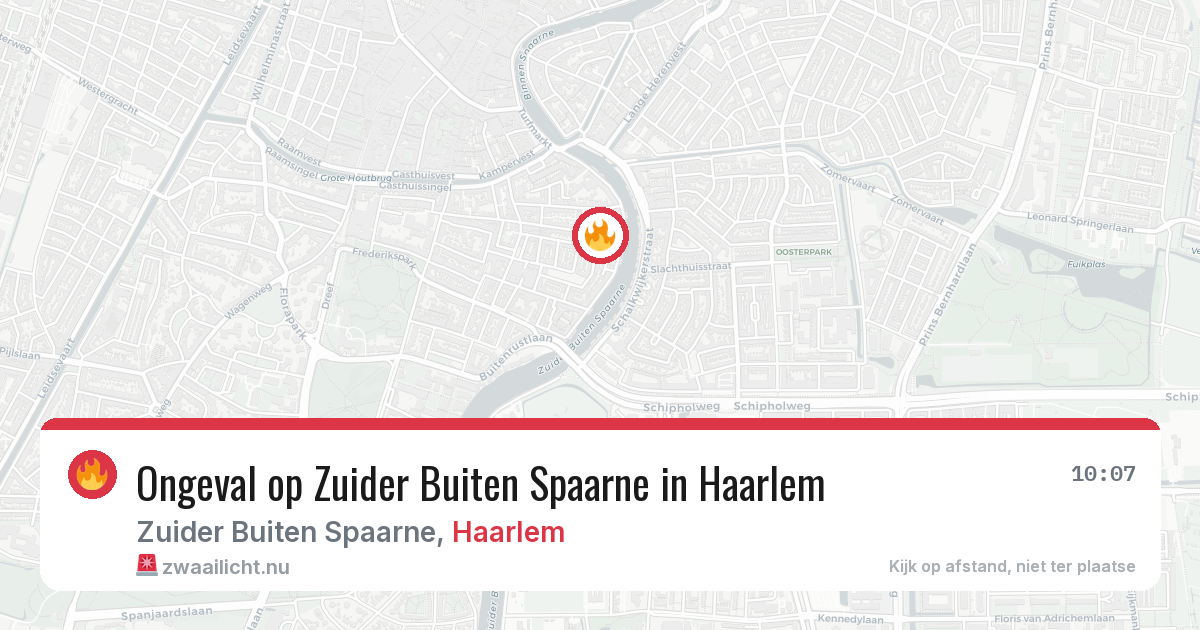 Ongeval op Zuider Buiten Spaarne in Haarlem — 24 mei 2026