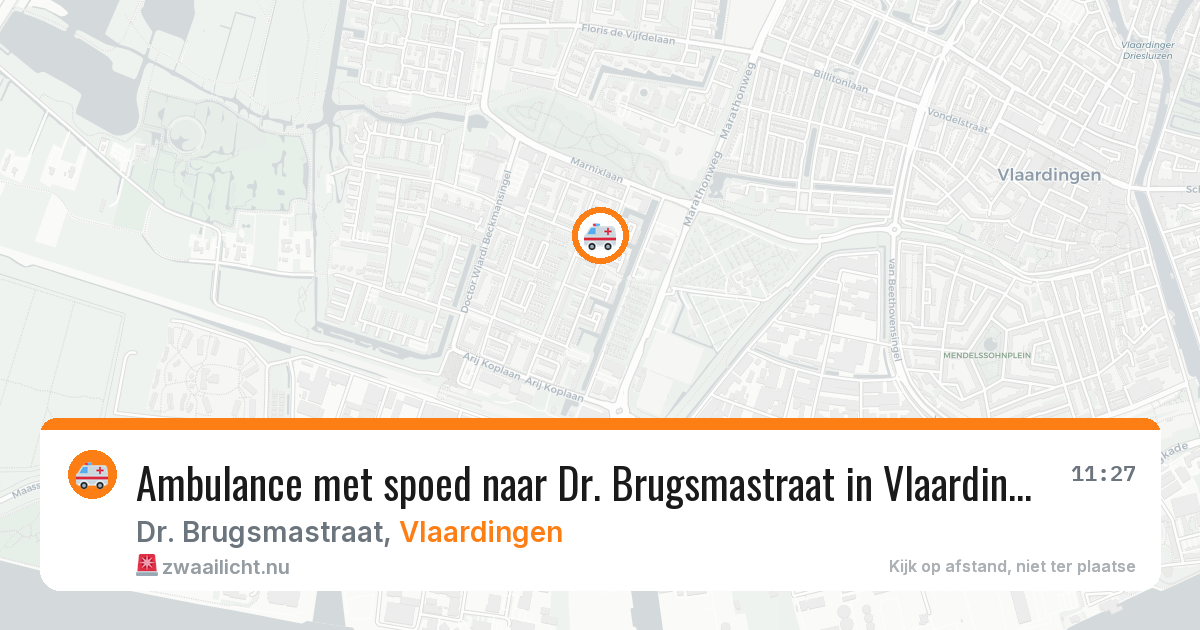 Ambulance met spoed naar Dr. Brugsmastraat in Vlaardingen — 4 mei 2026