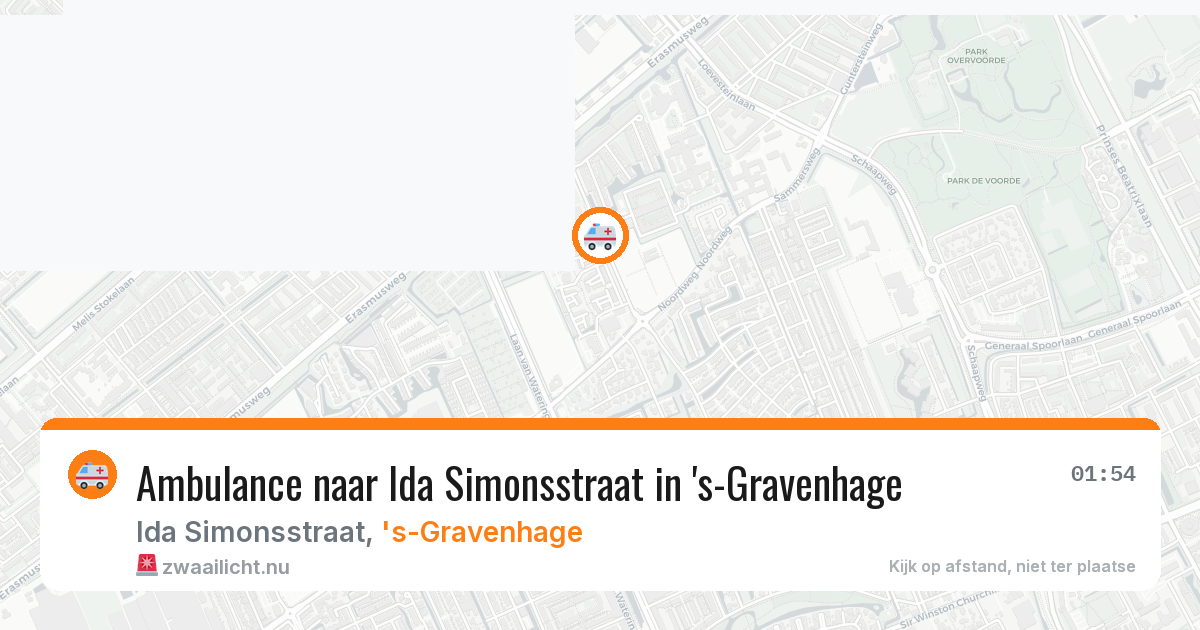 Ambulance naar Ida Simonsstraat in 's-Gravenhage — 10 jul 2026