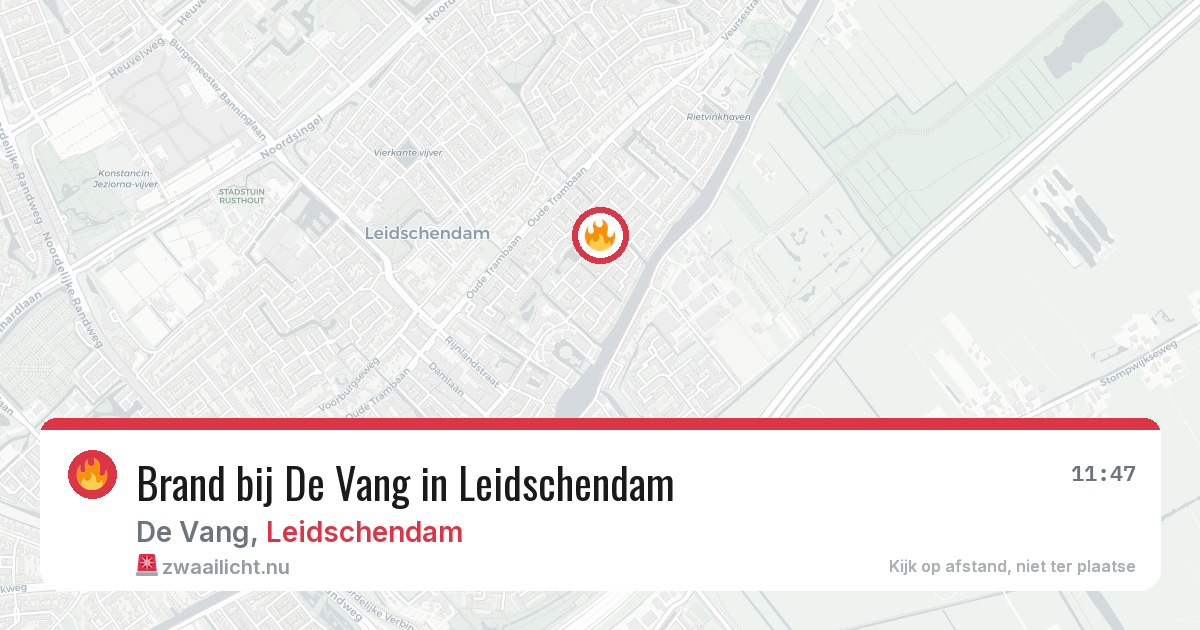 Brand bij De Vang in Leidschendam — 5 jun 2026