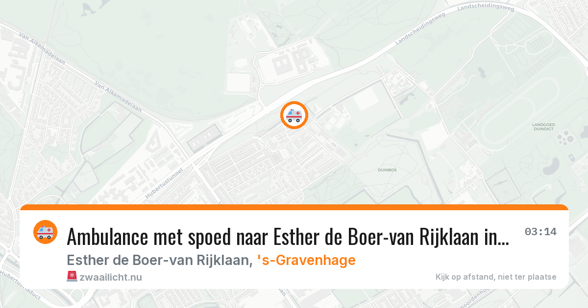 Ambulance met spoed naar Esther de Boer-van Rijklaan in 's-Gravenhage — 26 jul 2026