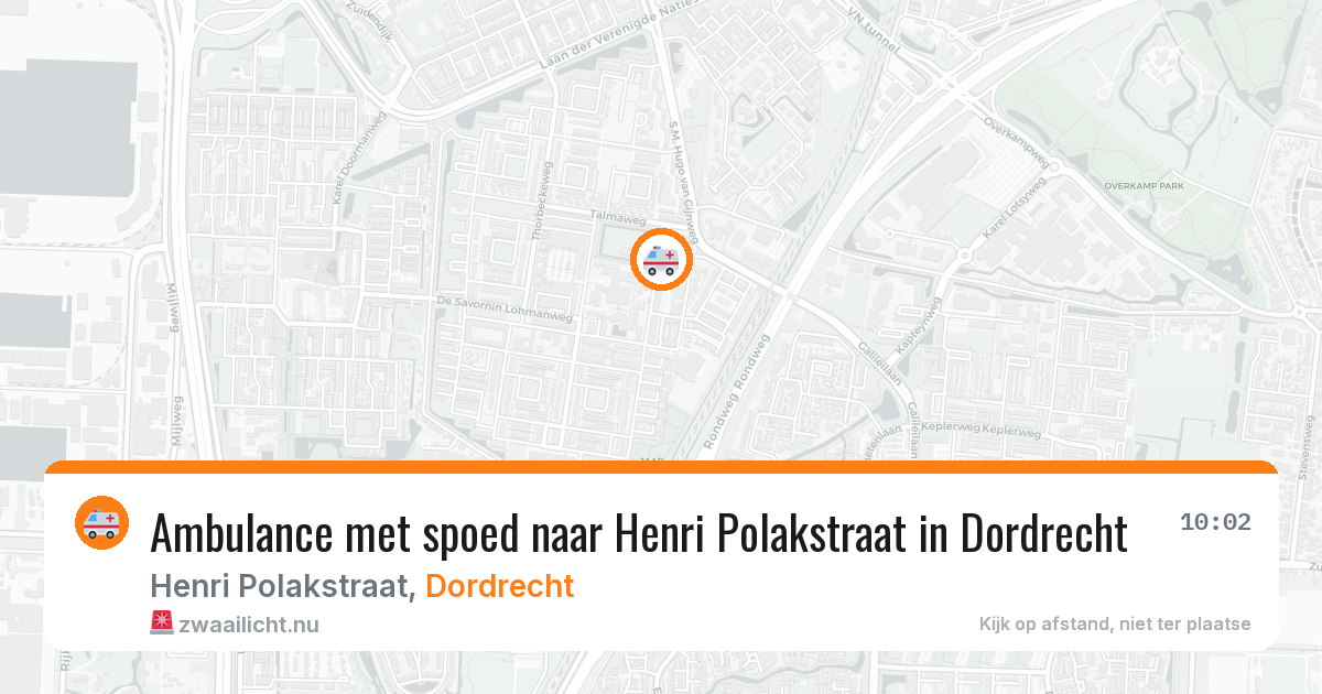 Ambulance met spoed naar Henri Polakstraat in Dordrecht — 12 apr 2026