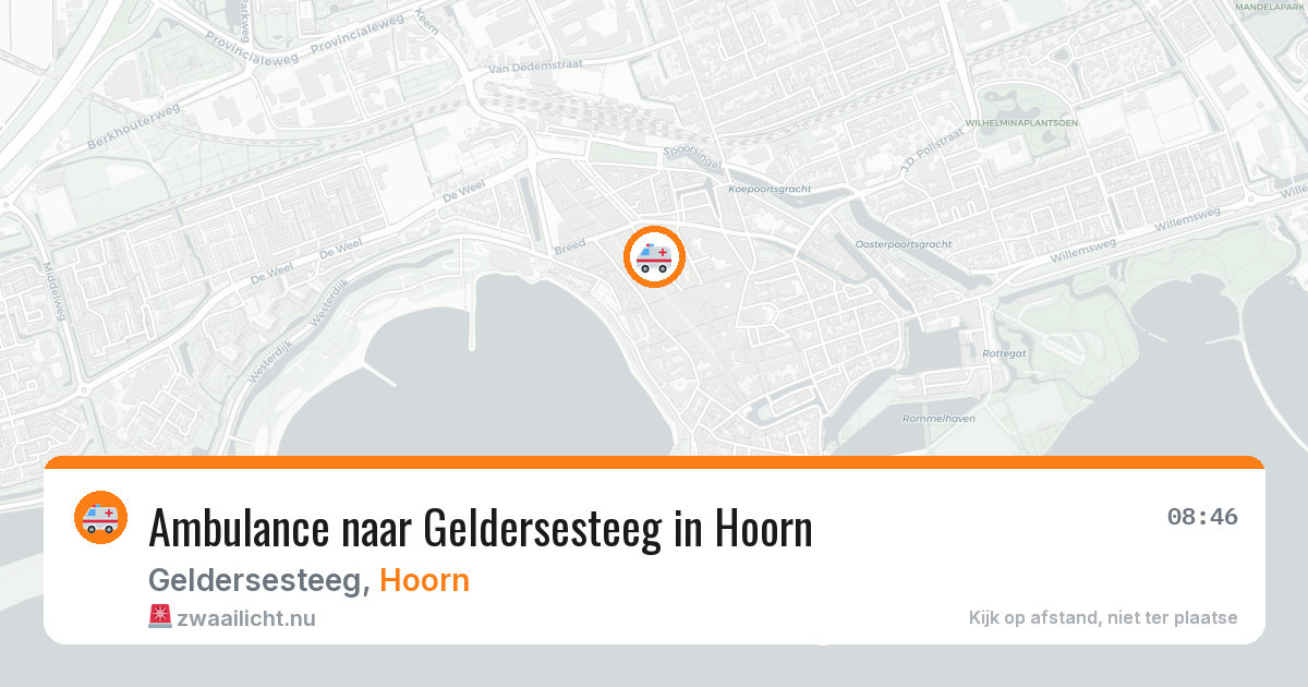 Ambulance naar Geldersesteeg in Hoorn — 8 jul 2026