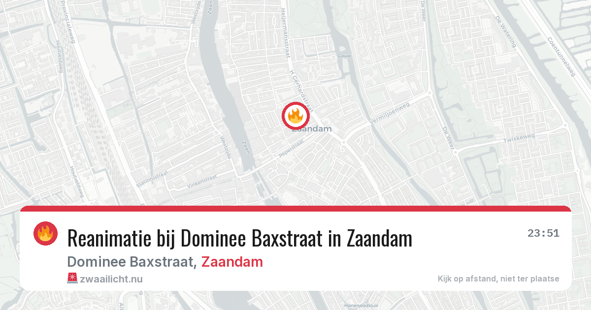 Reanimatie bij Dominee Baxstraat in Zaandam — 29 mei 2026