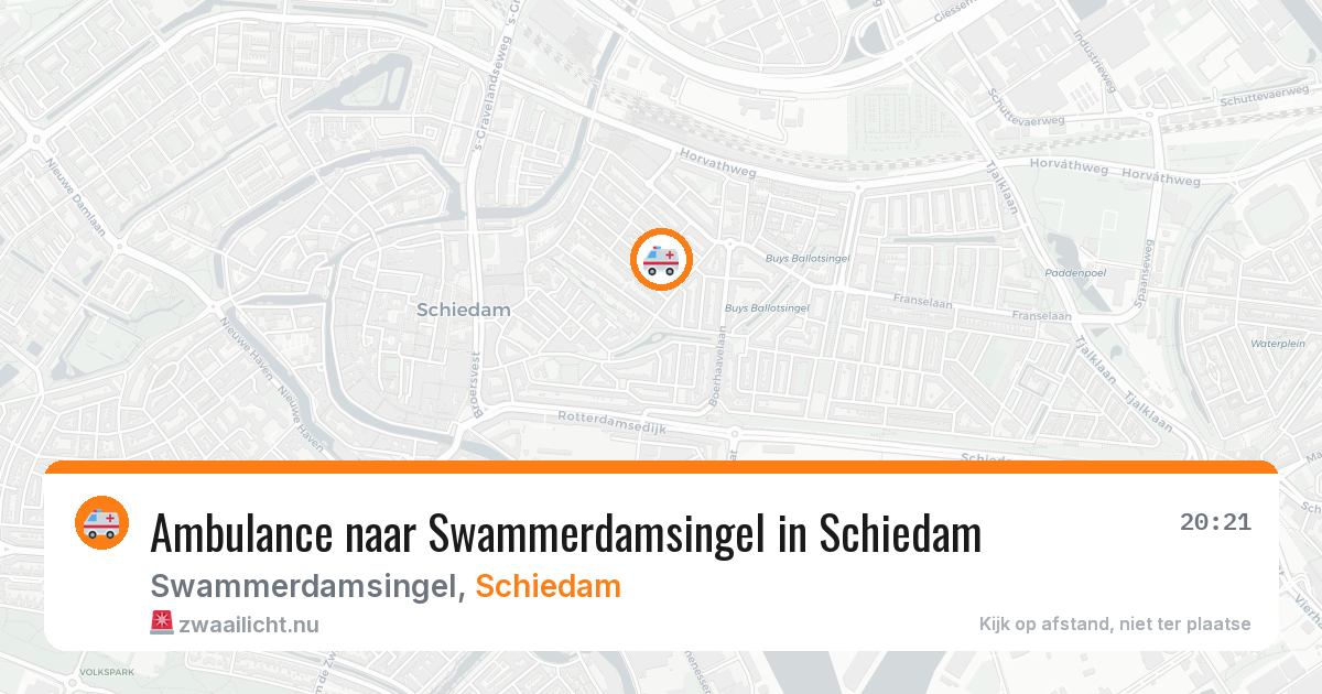 Ambulance naar Swammerdamsingel in Schiedam — 25 mei 2026