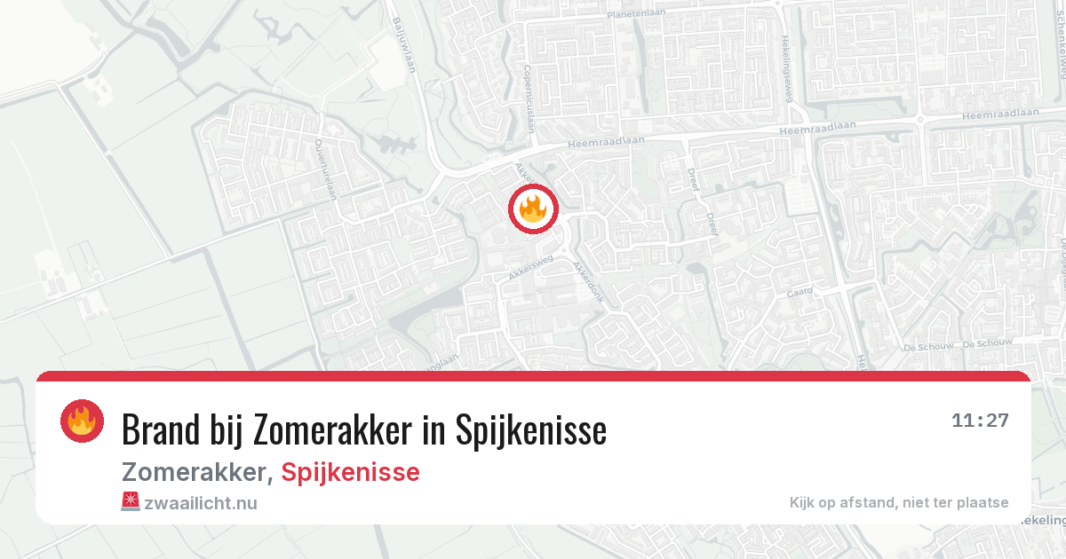 Brand bij Zomerakker in Spijkenisse — 7 mei 2026