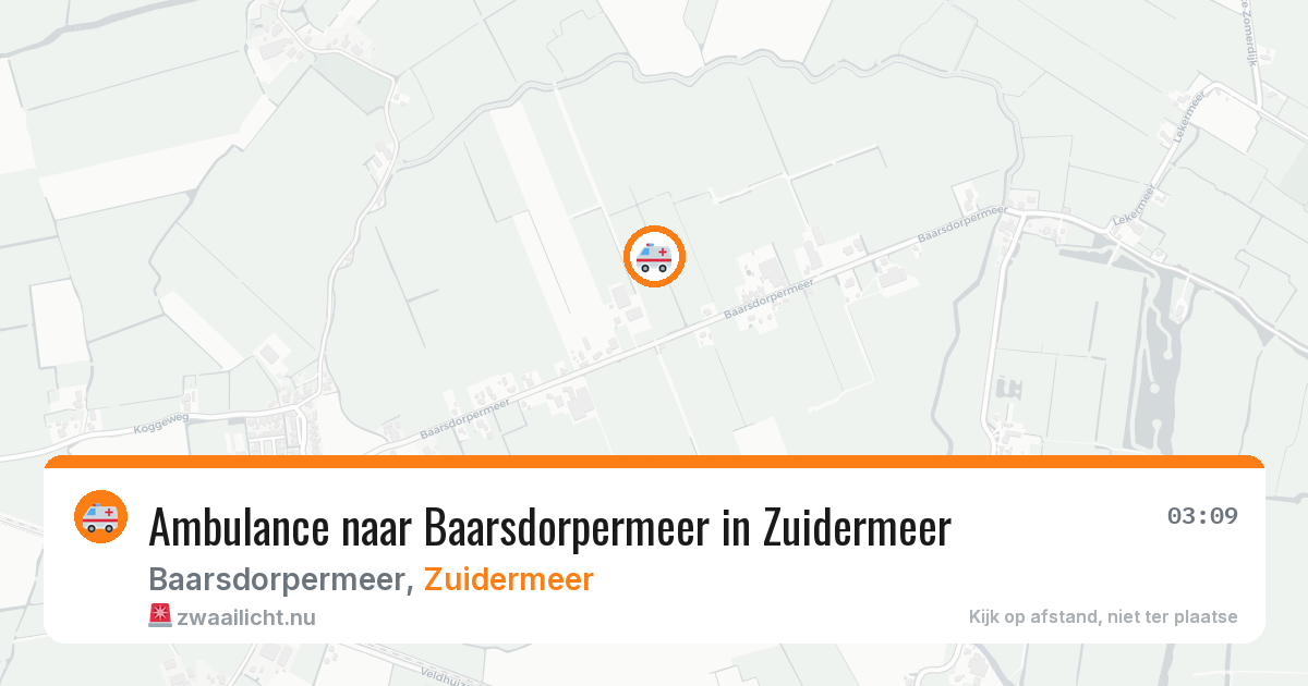 Ambulance naar Baarsdorpermeer in Zuidermeer — 15 feb 2026