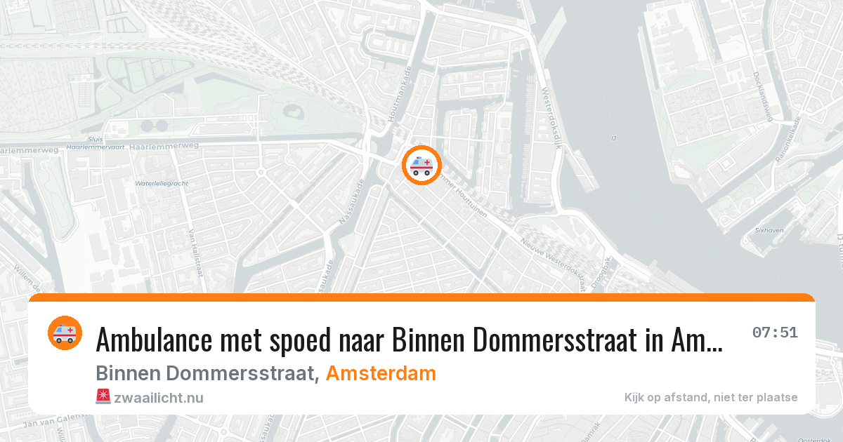 Ambulance met spoed naar Binnen Dommersstraat in Amsterdam — 1 jun 2026