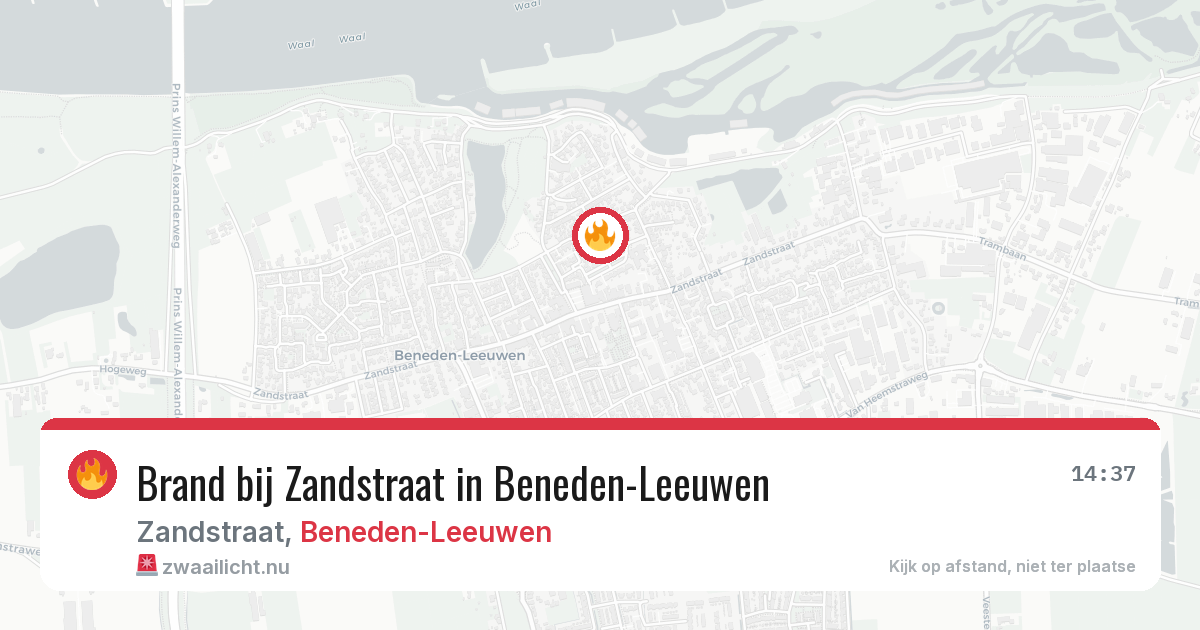 Brand bij Zandstraat in Beneden-Leeuwen — 2 apr 2026