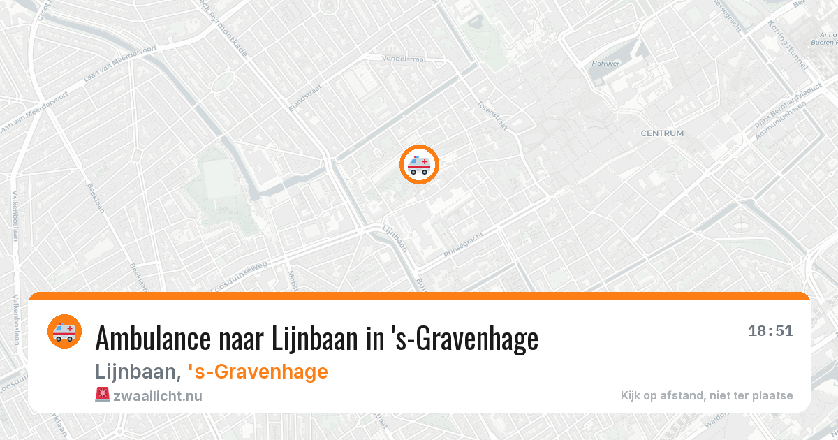 Ambulance naar Lijnbaan in 's-Gravenhage — 20 mrt 2026