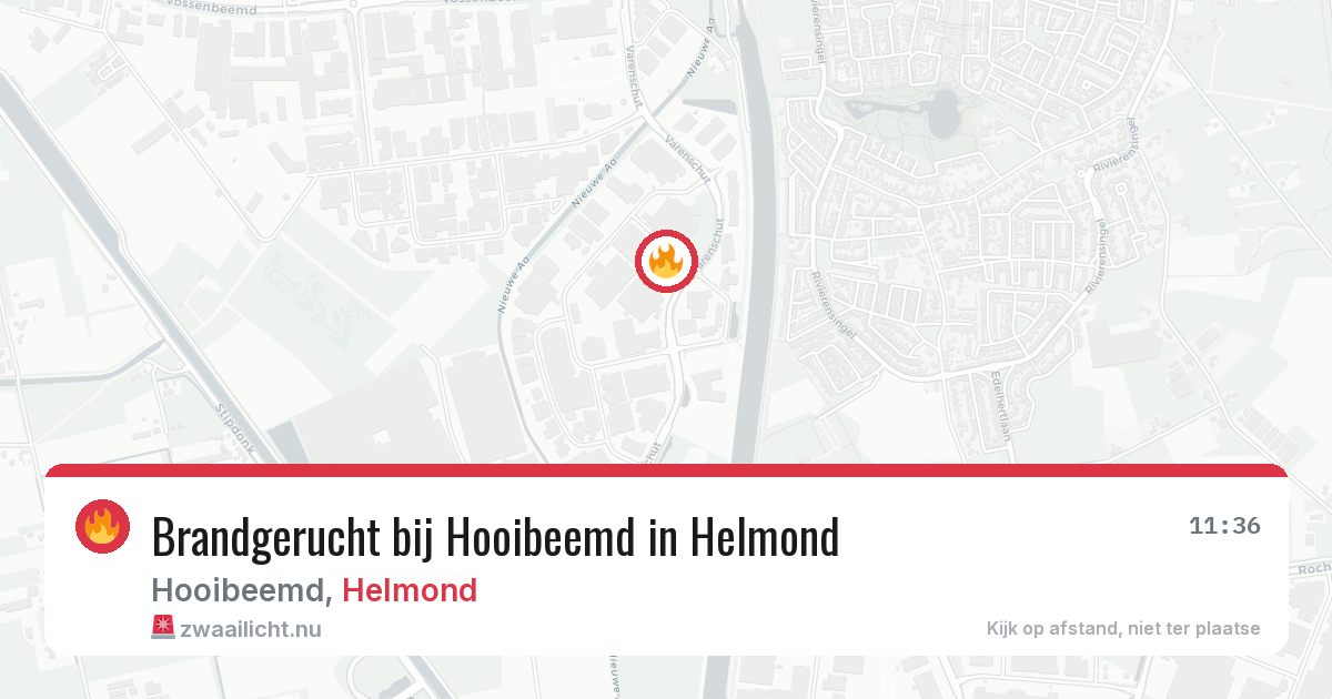 Brandgerucht bij Hooibeemd in Helmond — 16 mei 2026