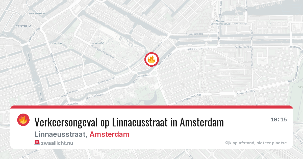 Verkeersongeval op Linnaeusstraat in Amsterdam — 20 mei 2026