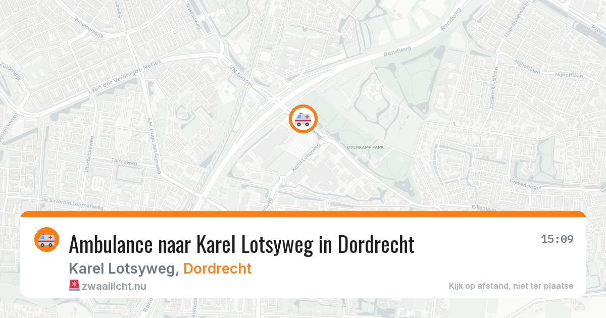 Ambulance naar Karel Lotsyweg in Dordrecht — 22 jul 2026