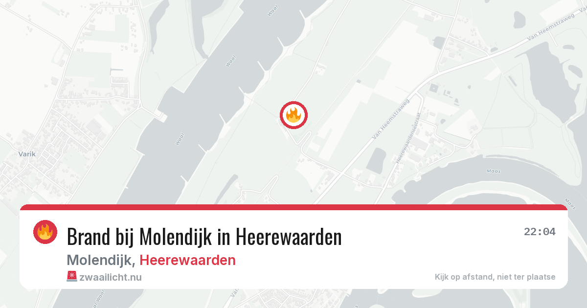 Brand bij Molendijk in Heerewaarden — 16 jul 2026