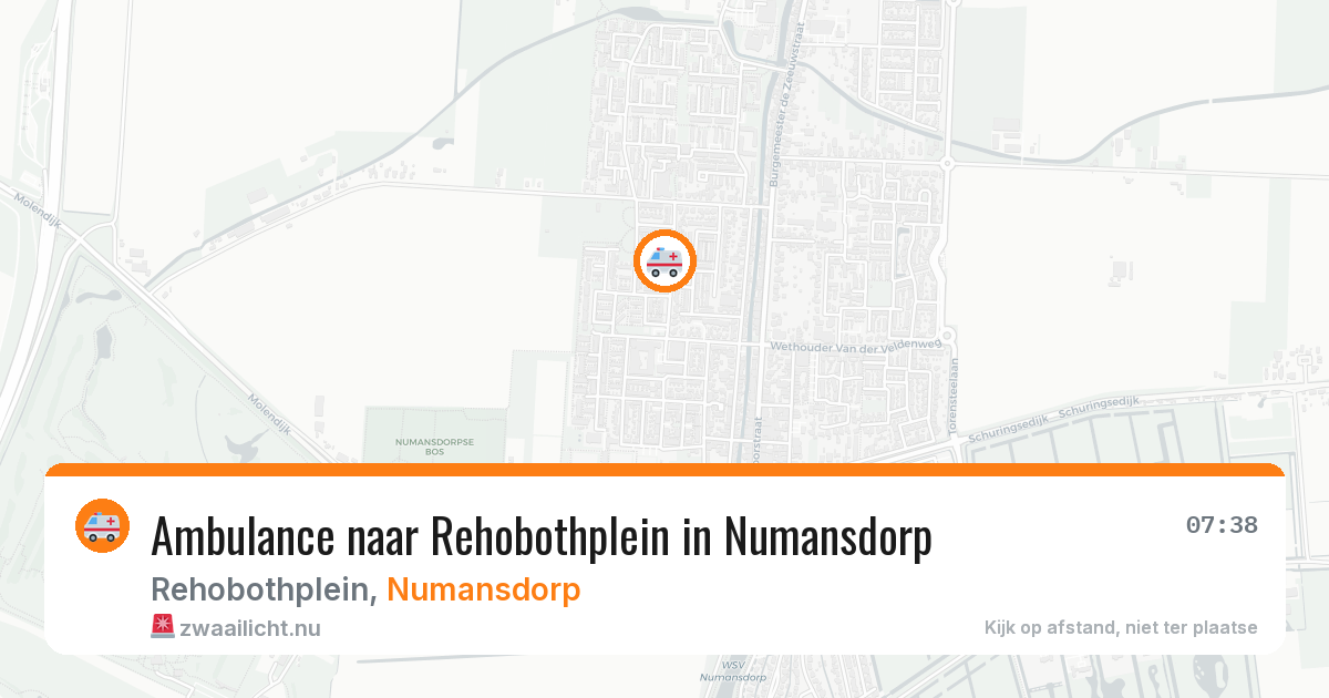 Ambulance naar Rehobothplein in Numansdorp — 21 jul 2026