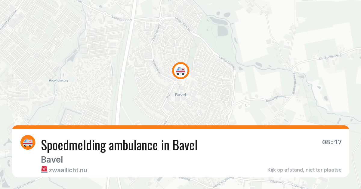 Spoedmelding ambulance in Bavel — 22 jul 2026