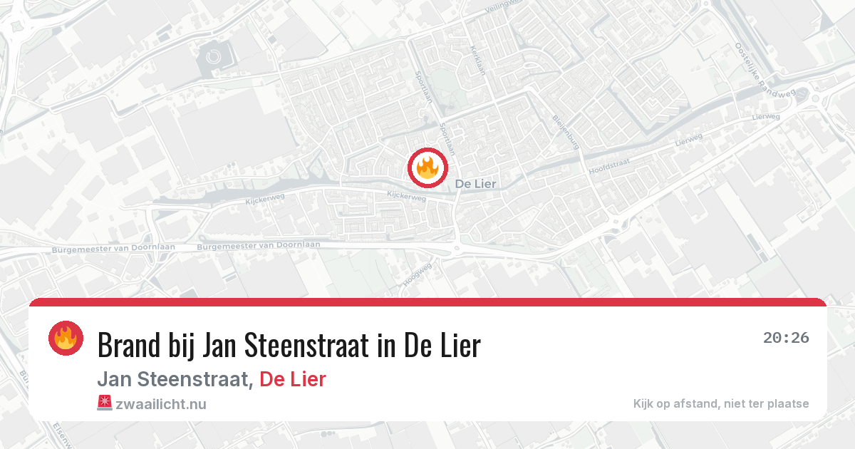Brand bij Jan Steenstraat in De Lier — 22 mei 2026