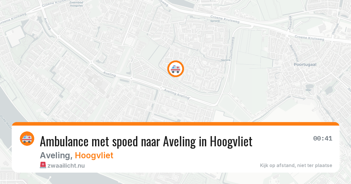 Ambulance met spoed naar Aveling in Hoogvliet — 18 jul 2026