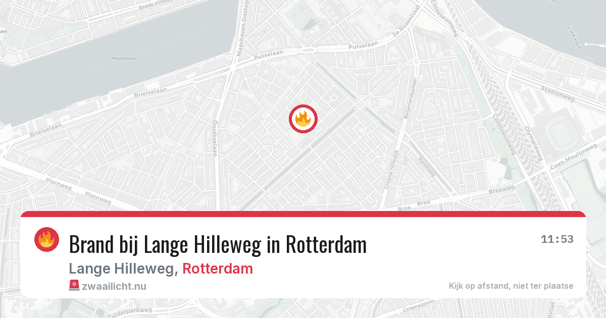 Brand bij Lange Hilleweg in Rotterdam — 18 jul 2026