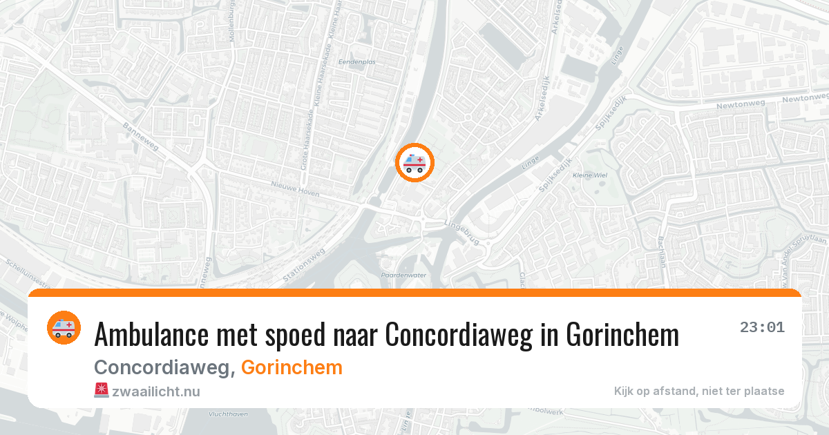 Ambulance met spoed naar Concordiaweg in Gorinchem — 15 apr 2026