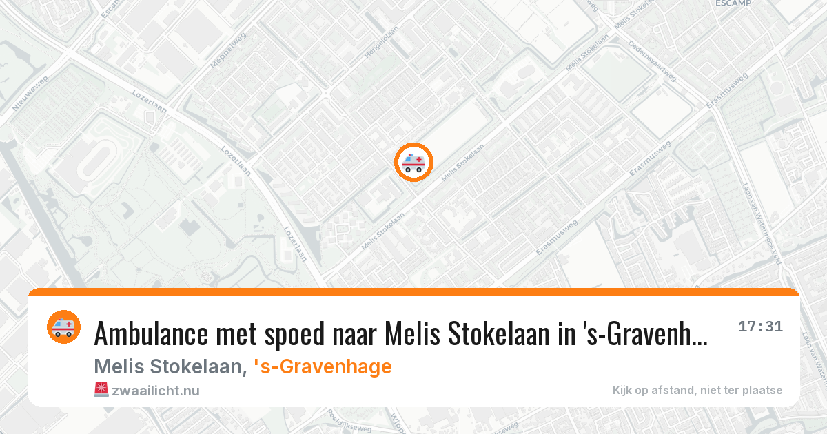 Ambulance met spoed naar Melis Stokelaan in 's-Gravenhage — 14 mrt 2026