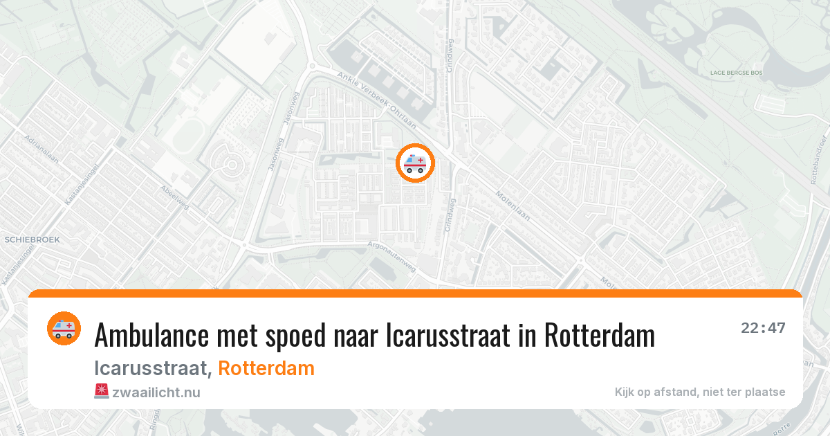 Ambulance met spoed naar Icarusstraat in Rotterdam — 31 mei 2026