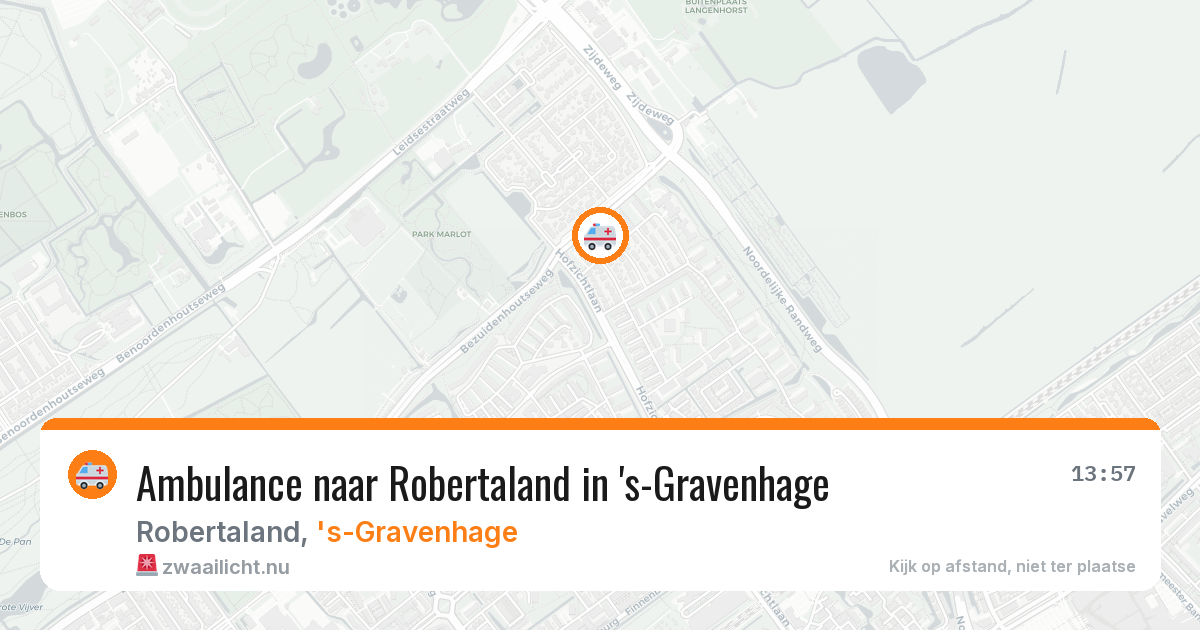 Ambulance naar Robertaland in 's-Gravenhage — 18 mei 2026