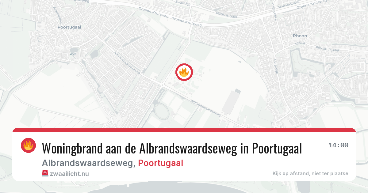 Woningbrand aan de Albrandswaardseweg in Poortugaal — 8 apr 2026