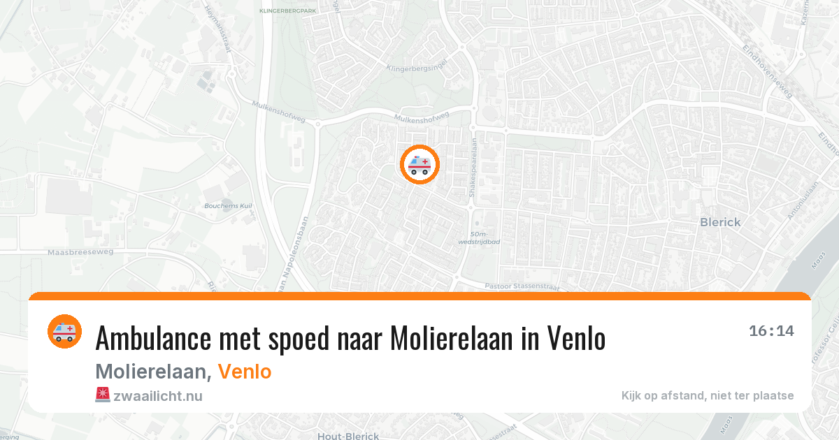 Ambulance met spoed naar Molierelaan in Venlo — 22 jul 2026