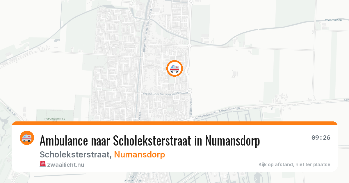 Ambulance naar Scholeksterstraat in Numansdorp — 15 jul 2026