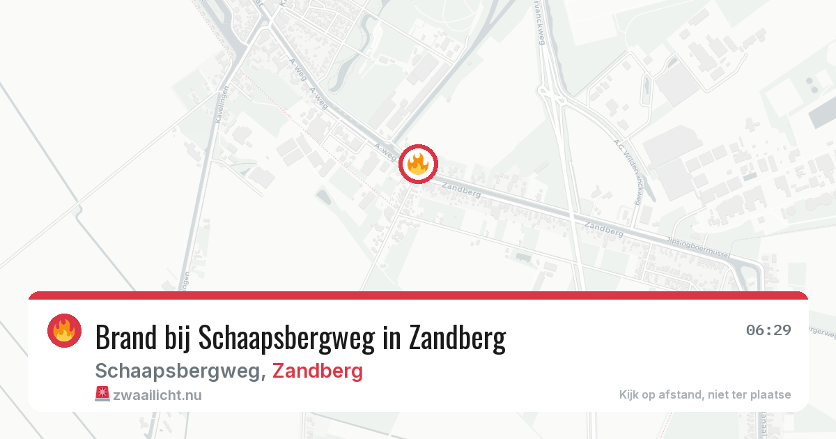 Brand bij Schaapsbergweg in Zandberg — 25 mrt 2026