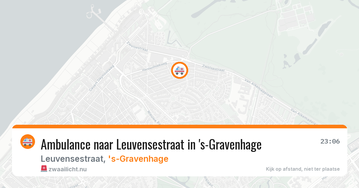 Ambulance naar Leuvensestraat in 's-Gravenhage — 13 jul 2026