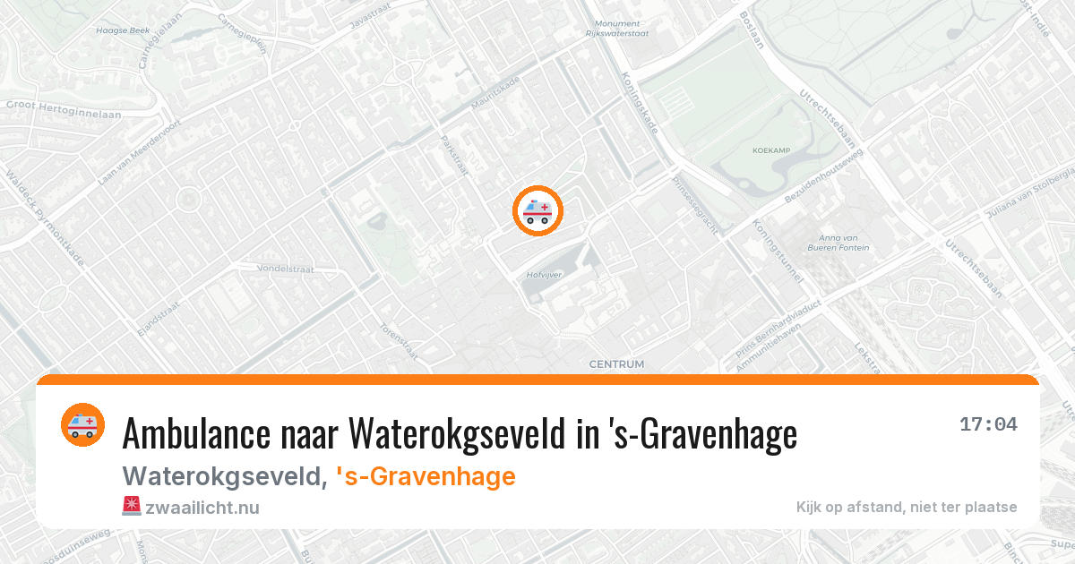 Ambulance naar Waterokgseveld in 's-Gravenhage — 20 apr 2026