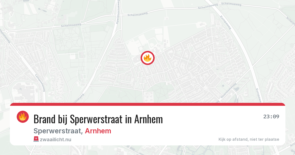 Brand bij Sperwerstraat in Arnhem — 25 jul 2026