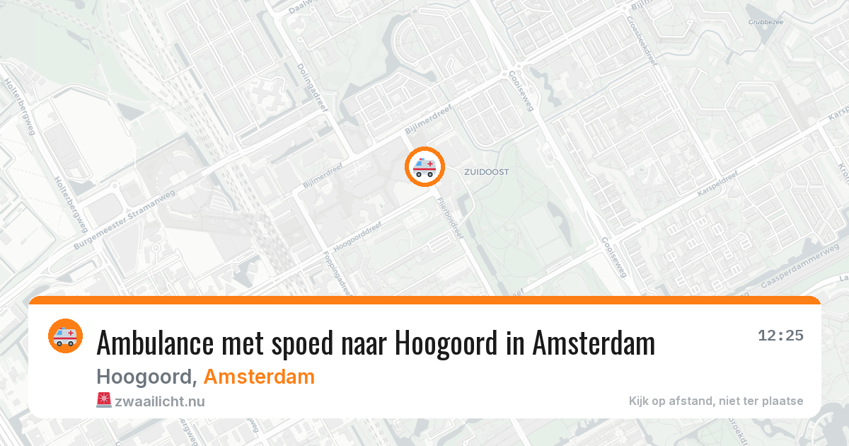 Ambulance met spoed naar Hoogoord in Amsterdam — 2 jun 2026
