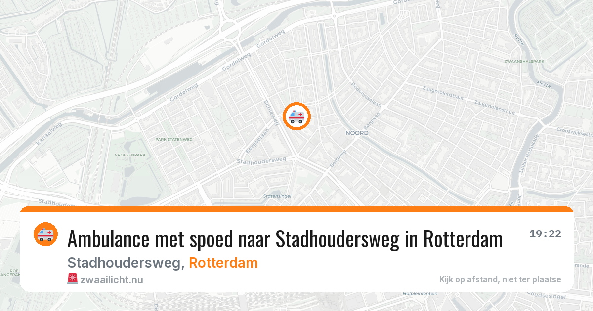 Ambulance met spoed naar Stadhoudersweg in Rotterdam — 11 jul 2026